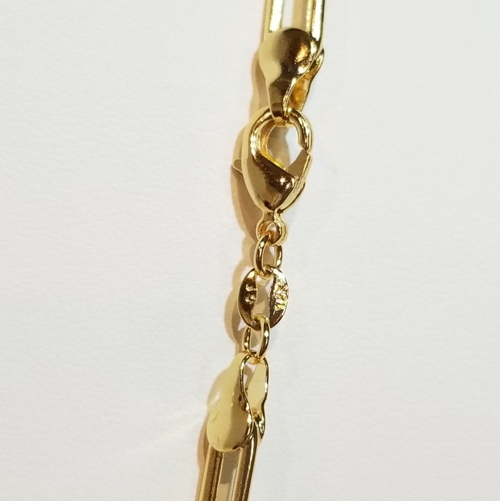 18K Gold Filled Paperclip Chain Necklace NEW - Picture 8 of 10